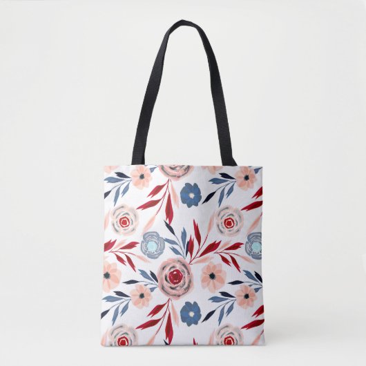 Rosa Rosen Tasche (Vorderseite)