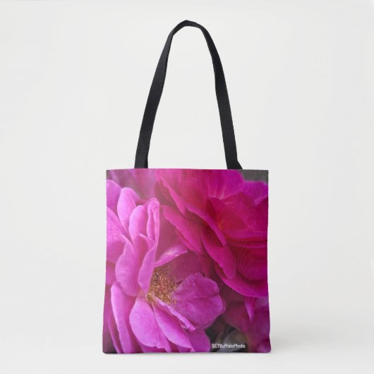 Rosa Rosen Tasche (Vorderseite)