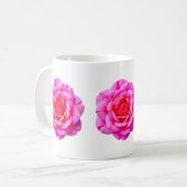 Rosa Rosen Tasse (Vorderseite Links)