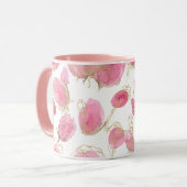 Rosa Rosen Tasse (Vorderseite Links)