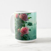 Rosa Rosen - Tasse, Cup Kaffeetasse (Vorderseite Links)