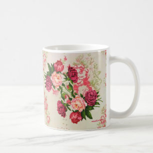 Rosa Rosen-Tasse Kaffeetasse