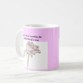 Rosa Rosen-Tasse Kaffeetasse (Vorderseite Links)