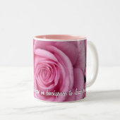 Rosa Rosen-Tassen-Kaffeetasse-personalisierter Zweifarbige Tasse (VorderseiteRechts)