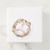 Rosa Rosen | Trockene Gräser Flora Girl Taufe Geschenkanhänger (Beispiel)