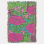 Rosa Rosen Tropenschrift Decke (Vorderseite Vertikal)