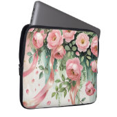 Rosa Rosen und Bänder Laptopschutzhülle (Vorne Rechts)