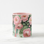 Rosa Rosen und Bänder Tasse (Zentrum)