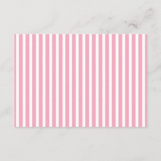 Rosa Rosen und Bows Coquette Datum Nachtkarten Begleitkarte (Rückseite)