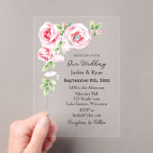 Rosa Rosen und Diamanten Acryleinladungen (Insitu (Handheld))