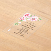 Rosa Rosen und Diamanten Acryleinladungen (Ablage )