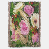 Rosa Rosen und Dinger werfen Blanket Decke (Vorderseite Vertikal)