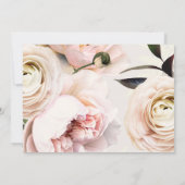 Rosa Rosen und Fernen mit Foto | Goldtaufe Dankeskarte (Rückseite)