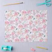 Rosa Rosen und gemischtes Blumenmuster Seidenpapier (Basteln)