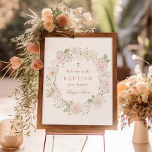 Rosa Rosen und Gipskraut Taufe Willkommen