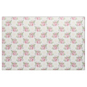 Rosa Rosen und goldene Blume Stoff (Fat Quarter (45,7 x 55,9 cm))