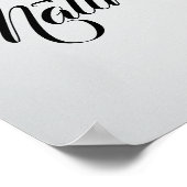 Rosa Rosen und metallische Silberhochzeit Willkomm Poster (Ecke)