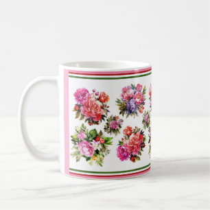 Rosa Rosen und Pfingstrosen-Sträuße Kaffeetasse