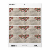 Rosa Rosen und Schmetterlinge Wein / Wasser Flasch (Vorne)