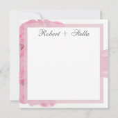 Rosa Rosen und Spitze danken Ihnen zu kardieren Dankeskarte (Rückseite)