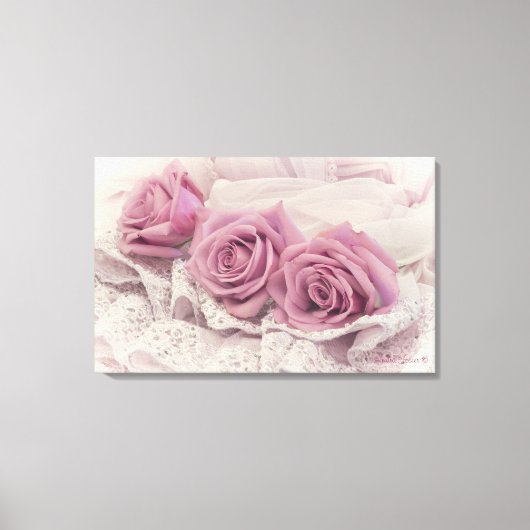 Rosa Rosen und Stillleben Leinwand Kunst (Vorderseite)