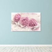 Rosa Rosen und Stillleben Leinwand Kunst (Insitu (Holzboden))