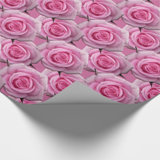 Rosa Rosen-Verpackungs-Papier-romantisches Geschenkpapier (Ecke)