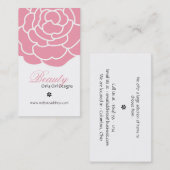 Rosa Rosen-vertikale Geschäfts-Karten Visitenkarte (Vorne/Hinten)