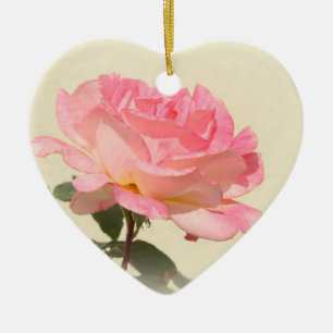 Rosa Rosen-Verzierung Keramik Ornament