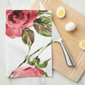 Rosa Rosen Vintag Küchentücher (Viertel Falte)