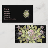 Rosa Rosen Visitenkarte (Vorne/Hinten)