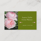 Rosa Rosen Visitenkarte (Vorderseite)