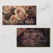 Rosa Rosen Visitenkarte (Vorne/Hinten)