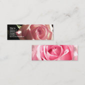 Rosa Rosen-Visitenkarte Mini Visitenkarte (Vorne/Hinten)