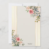 Rosa Rosen Wasserfarben Brautparty Invitati Einladung (Rückseite)