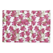 Rosa Rosen Wasserfarbmuster handbemalt Kissenbezug (Rückseite)