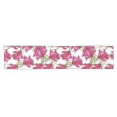 Rosa Rosen Wasserfarbmuster handbemalt Kurzer Tischläufer (Horizontal)