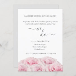 Rosa Rosen Weiß Graue Flora Elegant machen wir Hoc Einladung