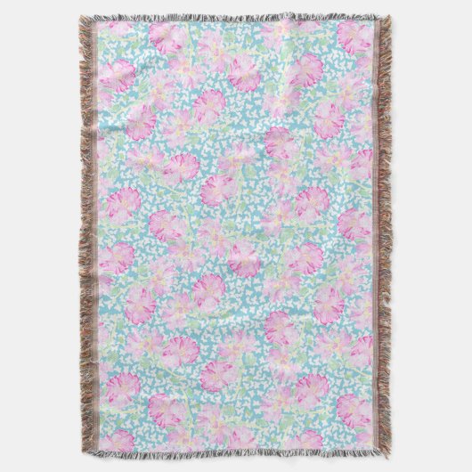 Rosa Rosen Weiße Schmetterlinge auf der blauen Keh Decke (Vorderseite Vertikal)