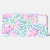 Rosa Rosen Weiße Schmetterlinge, blaues iPhone 6 F Case-Mate iPhone Hülle (Rückseite (Horizontal))
