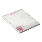 Rosa Rosen, weiße Spitzen und Imitate Pearpad Note Notizblock (angewinkelt)