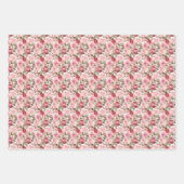 Rosa Rosen Wrapping Paper Sheets Geschenkpapier Set (Vorderseite 3)