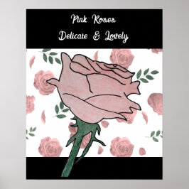 Rosa Rosen - Zart und Lieblich Poster