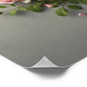 Rosa Rosen zum Mamas am Muttertag Poster (Ecke)