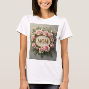 Rosa Rosen zum Mamas am Muttertag T-Shirt