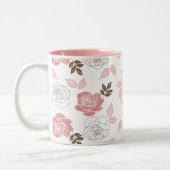 Rosa Rosen Zweifarbige Tasse (Links)