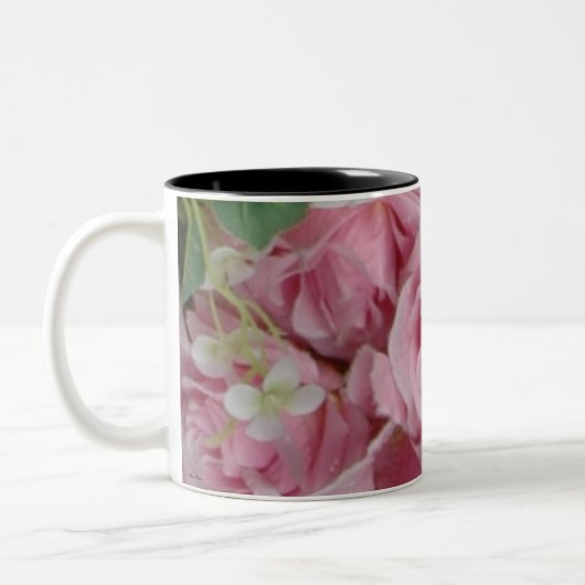 Rosa Rosen Zweifarbige Tasse (Links)