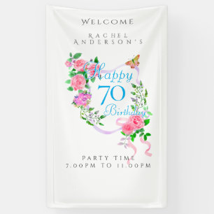 Rosa Rosenband 70. Geburtstag Banner