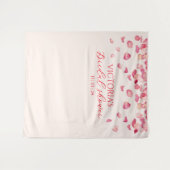 Rosa Rosenblätter Brautparty Hintergrund Rosa Rosa Wandteppich (Vorderseite (Horizontal))