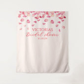 Rosa Rosenblätter Brautparty Hintergrund Rosa Rosa Wandteppich (Vorderseite)